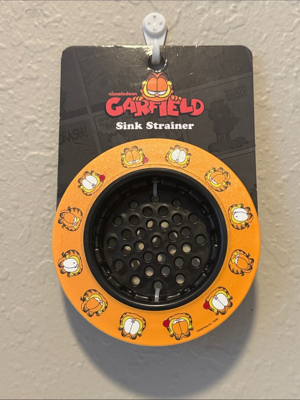 Nickelodeon Garfield Orange and Black Sink Strainer with Character Ring